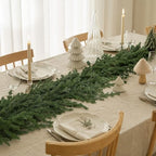 2PCS 9ft Update Norfolk Pine Garland, Real Touch Christmas Decorations - Image 4