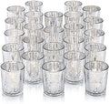 DARJEN 24Pcs Silver Votive Candle Holders for Table - Mercury Glass Votives Silver Candle Holder - Tealight Candle Holder for Wedding Centerpieces & Party Decorations by DARJEN
