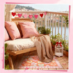 Dunzy 2 Pcs Valentine's Day Doormats Conversation Heart Layered Front Door Mats Non Slip Floor Coir Rugs Layered Pink Buffalo Plaid Doormats for Porch Entryway Indoor Outdoor Home Decor - Image 6