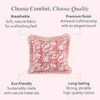 CPC Block Print Ruffle Throw Pillow Cover Pink Coral 16"x16", Pack of 2 - Image 6