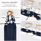 12 Pack Navy Blue Cheesecloth Table Runner,20x120 in Table Runner - Image 5