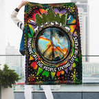 FLAGWIX All The People Living Life In Peace Hippie House Flag 30x40 - Image 6