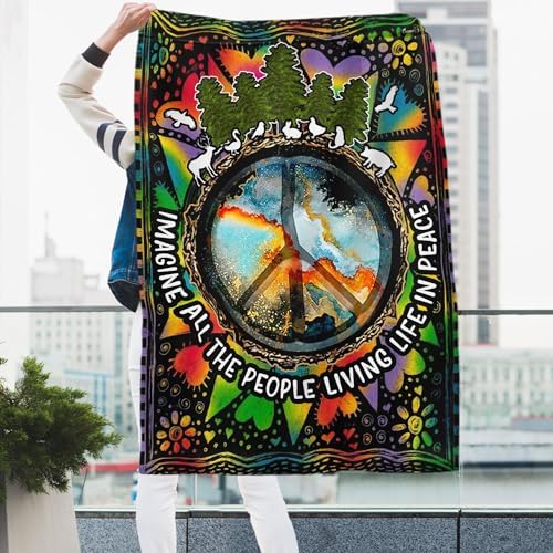 FLAGWIX All The People Living Life In Peace Hippie House Flag 30x40 - Image 6