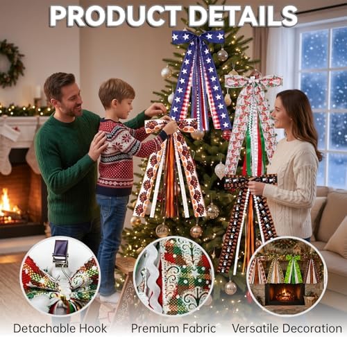 8 Pcs Large Door Ribbons Bow 25in Wreath Sash for Wall, Decor for Home - Image 5