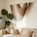 LISRRZHEN Large Macrame Wall Hanging - Boho Nordic Geometric Woven Tapestry, Handcrafted Cotton Wall Decor for Living Room Bedroom Entryway Apartment by Unknown