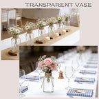 12 Pack Glass Flower Vases with Rope,Mason Jars for Centerpieces - Image 7