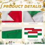 3Pack Red White Green Bunting Banner 2x20Ft Merry Christmas Bunting Flags New Years Decor Outside Hanging Italy Mexican Festival - Image 3