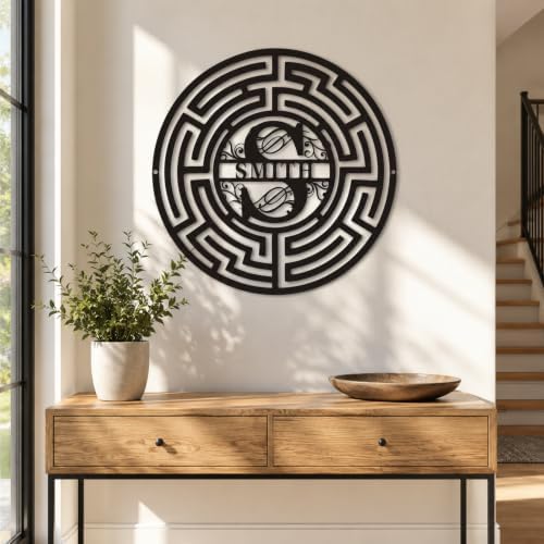 Custom Family Name Metal Wall Decor With Monogram Initial - Image 6