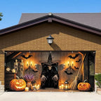 7x16FT Skull Witch Halloween Garage Door Banner Skeleton Witch Happy Hallowen Garage Door Cover Decoration for Hallowen Decoration - Image 5
