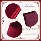 Skylety Burgundy Red Velvet Christmas Tree Collar 24‘’ Tree Base Cover - Image 3