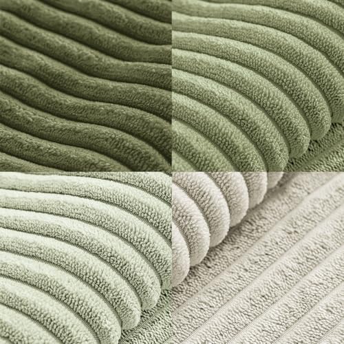 MIULEE Summer Light Green Decorative Throw Pillow Covers 20x20 Inch Set of 4 Boho Farmhouse Cushion Covers Mordern Classic Pillow Cases Soft Corduroy Gradient Home Decor for Couch Sofa Living Room Bed - Image 7