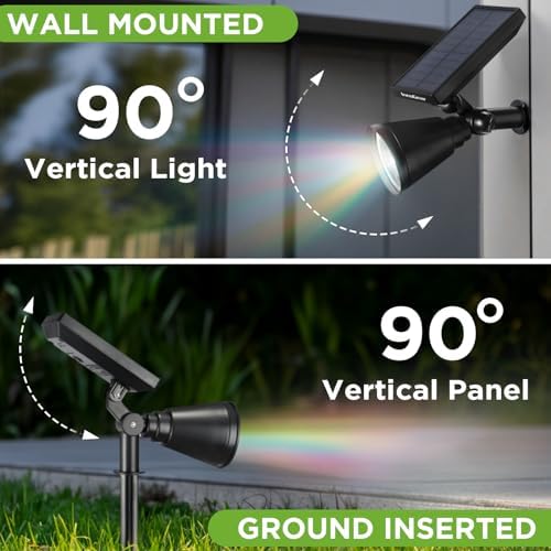 InnoGear 4 Solar Lights Outdoor Spotlight Garden Yard Landscape, Multicolor - Image 6