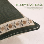 ISAENNE Vintage Linen Square Throw Pillow Cover,Set of 2,18"x18"-Murad E - Image 7
