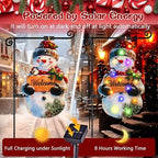 28x40 Solar Christmas Snowman Garden Flag, Outdoor Decor - Image 2