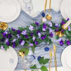 BSMYBO Artificial Purple Rose Flower Garlands 10 PCS 82 FT for Backdrop - Image 6