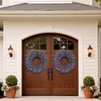 32" Large Artificial Eucalyptus and Lavender Wreath for Front Door(Purple) - Image 4