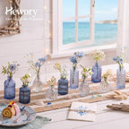 Hewory Small Bud Vases Bulk: 25Pcs Multi Blue Flower Vases for Centerpieces - Image 2