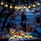 Ferraycle 24 Pcs Mini Lanterns Bulk 6 Inch Black Lamp Table Centerpieces - Image 6