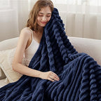 Bedsure Soft Twin XL Blanket for Bed Dorm Navy Blue 66"x90" - Image 4