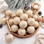Yunlly 12 Pcs Neutral Christmas Ball Ornament, Rustic White, 3.15'' - Image 6