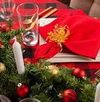 DII Red & Black Christmas Tablecloth, 70 Inch Round, Buffalo Check Plaid - Image 3