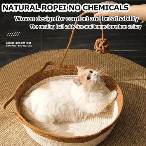 Instinct Basket, Stimuli Handwoven Cat Basket for Cats, Large - Image 3