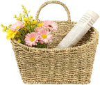 Hanging Wall Basket Handwoven Wicker Basket, Natural Seagrass by Kultilanda