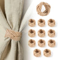 Woven Napkin Rings Set of 48, Mgrlfbl Farmhouse Burlap Napkin Ring by MagicRealForBetterLife