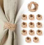 Woven Napkin Rings Set of 48, Mgrlfbl Farmhouse Burlap Napkin Ring by MagicRealForBetterLife
