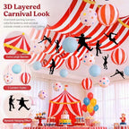 40 Pcs Circus Ceiling Party Decoration, Carnival Clown Hanging - Image 3