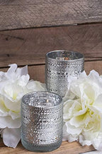 Richland Pearly Candle Holders Mercury Small Silver Set of 36 - Image 3