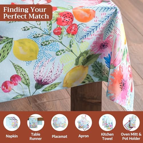 Maison d' Hermine Table Cloth Rectangle Table Reusable 100% Cotton 54"x72" - Image 4