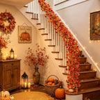 GTIDEA 36FT Fall Flower Garlands Morning Glory Vines for Autumn Mantel 6Pcs - Image 6