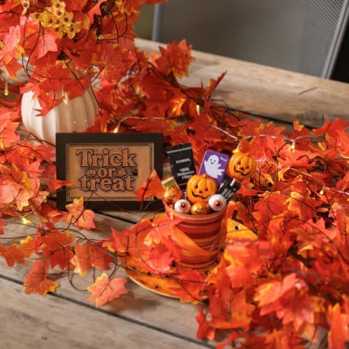 CQURE 36 Pack Fall Leaf Garland,Artificial Fall Vines Autumn Garland Fall Maple Leaves Thanksgiving Decor for Home Wedding Fireplace Christmas - Image 6