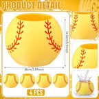 LemonRoad 4 Pcs Softball Centerpieces for Table, 7.09 x 7.09 x 5.71 Inches - Image 3