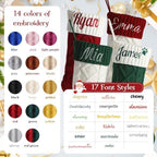 Personalized Christmas Stockings,Custom Embroidered Name & Monogram Knit Stockings for Kids,Family - Classic Cable Knit 18" Christmas Stocking for Fireplace Holiday Decor(5 Pack) - Image 4