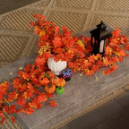 CQURE 72 Pack Fall Leaf Garland, Total 504 Ft Artificial Fall Maple Leaves Autumn Vines Garland Thanksgiving Decor for Home Fireplace Party - Image 7