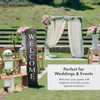 BARNWOODUSA Wooden Welcome Sign for Front Door 5 Foot, 5-Foot, Smoky Black - Image 3