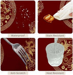60x108inches Chinese Zodiac Dragon Lunar Tablecloth Happy Chinese New Year Asian Golden Dragon Cloud Print Table Cloth Washable and Reusable Fabric Table Cover for Kitchen Dining Home Decor - Image 4