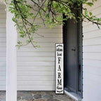48x8 Inch Farmhouse Rustic Vertical Welcome Sign for Front Porch - Wood Plank Set, Quaint "Welcome to Our Farm House" Print, Ideal for Indoor & Outdoor Display - Image 3
