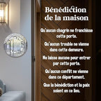 Jewish Home Blessing Bénédiction De La Maison Handmade Jewish Gifts Hebrew and French Engraving, Judaica Gifts Wall Art Decor Plexiglass - Made in Canada by Local Jewish Artisan (Silver Mirror) - Image 3