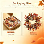 22-24 Inch Fall Wreaths for Front Door, Artificial Autumn Leaf Wreath Decor - Image 4