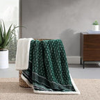 Eddie Bauer - Throw Blanket, Brushed Fleece & Plush Sherpa Soft Bedding, Blanket for Couch & Bed (Fair Isle Green, 50" x 60") - Image 5