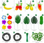 77PCS Tropical Jungle Decor Kit for Luau, Safari & Baby Shower - Image 2