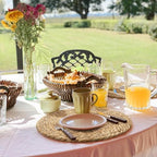 Aneco 36 Pack 13.8-Inch Round Woven Placemats Natural Hand-Woven Boho Rattan Wicker Bulrush Placemat Farmhouse Rustic Braided Table Mats for Dining & Kitchen Decor - Image 5