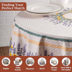 Maison d' Hermine Table Cloth Round Table Reusable 100% Cotton 63" Diameter - Image 4