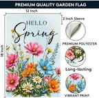 Seasonal Garden Flags Set of 12 Small Yard Flags 12x18 Inch, Double sided, weather & fade resistant, outdoor yard decoration - Image 3
