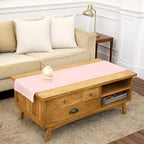 Solino Home 100% Pure Linen Table Runner Pink, Classic Hemstitch 14 x 48 in by SolinoHome