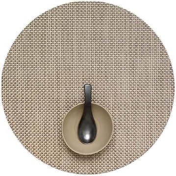 Chilewich Basketweave Placemats, Woven Round Placemats Set of 4 by Chilewich