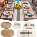 Britimes Table Runner Set, 26 Pack, for Farmhouse Decor, Boho Sage Green by Britimes